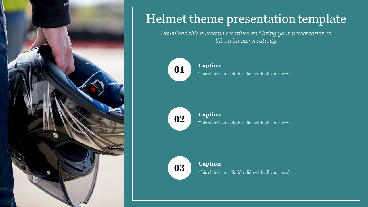 Helmet theme presentation template
